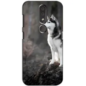 Чехол с Хаски для Nokia 4.2 - (AlphaPrint) (Верный пес)
