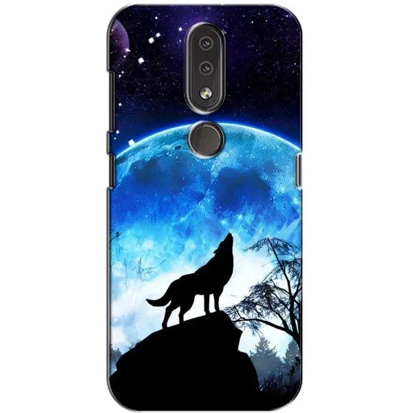 Чехол с принтом «Волк на луну» для Nokia 4.2
