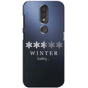 Зимні Чохли для Нокіа 4.2 - прозорий фон (Winter loading)