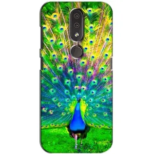 Чехол с птицами на Nokia 4.2 (VPrint) (Яркий Павлин)