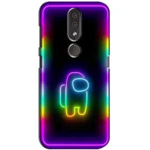 Чехол Амонг Ас для Nokia 4.2 (AlphaPrint) (Яркий скин)