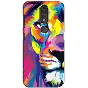 Чохол з картинкою ЛЕВ для Nokia 4.2 (VPrint) (Яскравий Лев)