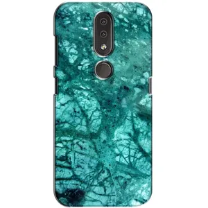 Мраморный чехол на Nokia 4.2 (VPrint) (Зеленый мрамор)