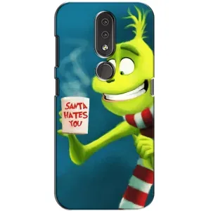 Рождественские Чехлы для Nokia 4.2 (VPrint) (Зеленый Гринч)