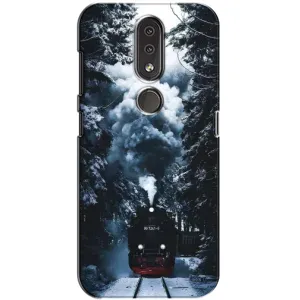 Новорічні, Святкові Чохли для Nokia 4.2 - 2024 год (Зимовий потяг)