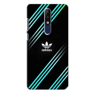 Чохли Адидас для Nokia 5.1 Plus (X5) (AlphaPrint) (Адідас з полосами)