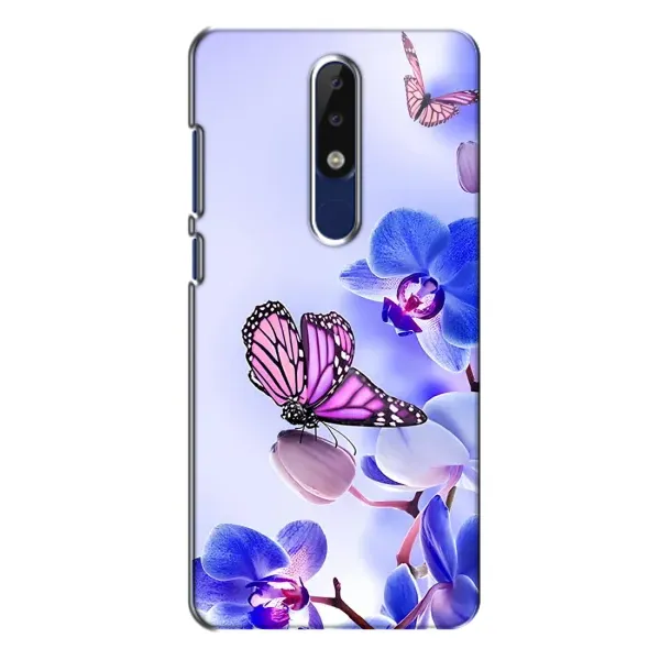 Чехол с принтом «Бабочка на цветочке» для Nokia 5.1 Plus (X5)