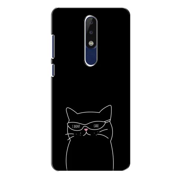 Чехол с принтом «Равнодушный кот» для Nokia 5.1 Plus (X5)