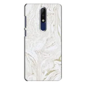 Мраморний чехол на Nokia 5.1 Plus (X5) (VPrint) (Білий мрамор)