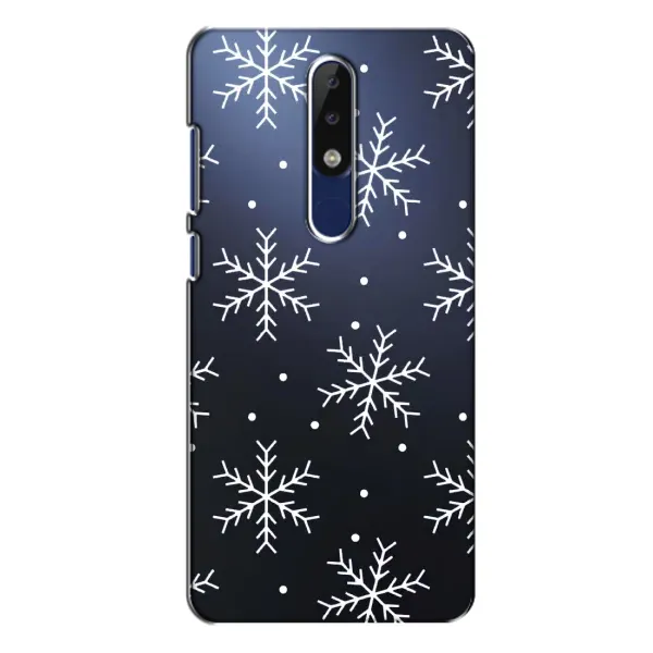 Чохол з принтом «Білі сніжинки» для Nokia 5.1 Plus (X5)