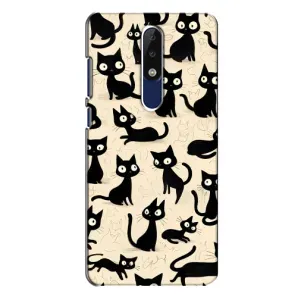 Чехол с рисунком кот на Nokia 5.1 Plus (X5)