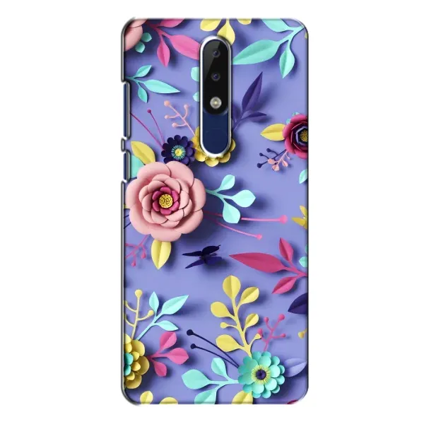 Чехол с принтом «Цветочный дизайн» для Nokia 5.1 Plus (X5)