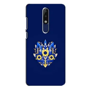 Чохли для Nokia 5.1 Plus (X5) Укр. Символіка (AlphaPrint) (Квітковий Герб)
