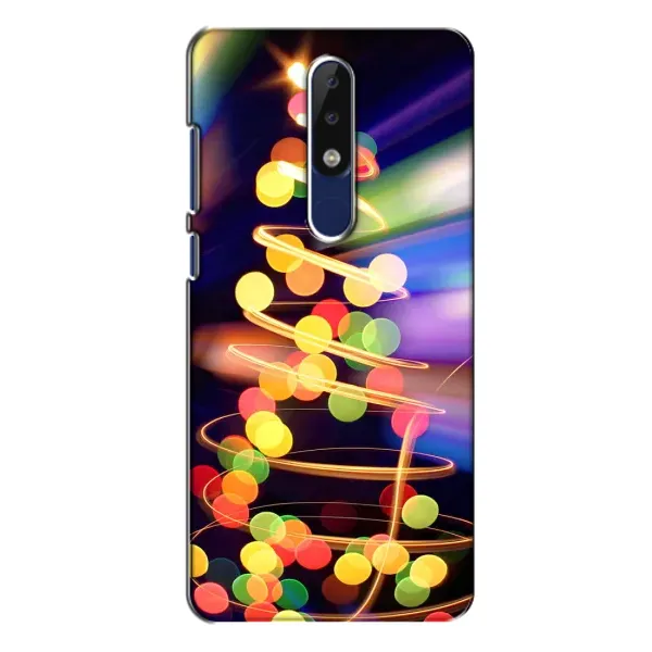 Чехол с принтом «Елка с гирлянд» для Nokia 5.1 Plus (X5)