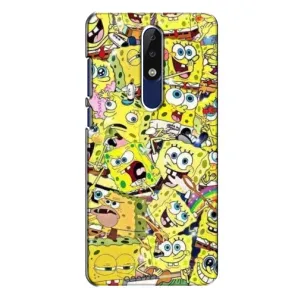 Чохол з принтом «Емоції Спан Боба» для Nokia 5.1 Plus (X5)