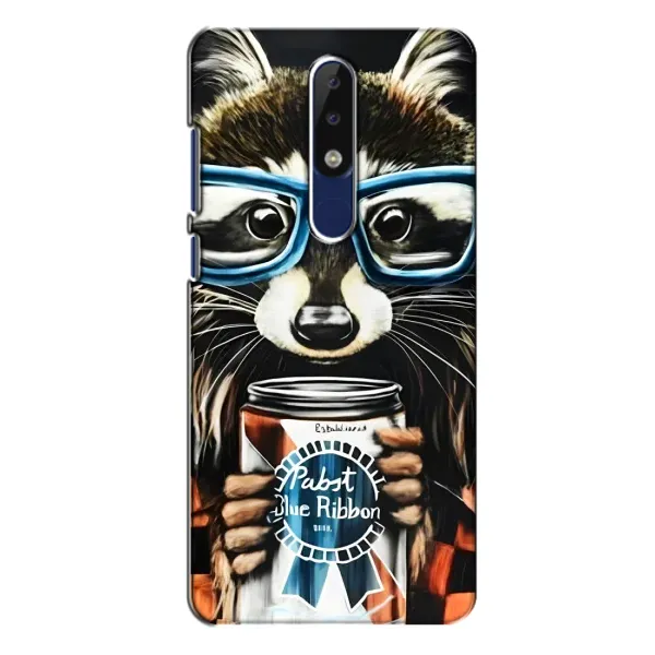 Чохол з принтом «Єнот з банкою» для Nokia 5.1 Plus (X5)