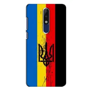 Украинские Чехлы для Nokia 5.1 Plus (X5) с картинкой УПА (AlphaPrint) (Прапор УПА)