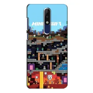 Чохол Майнкрафт на Nokia 5.1 Plus (X5) (AlphaPrint) Minecraft (фон Minecraft)
