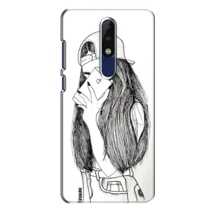 Чохол з друком для Nokia 5.1 Plus (X5) - (Мода) (AlphaPrint) (Фото дівчини)