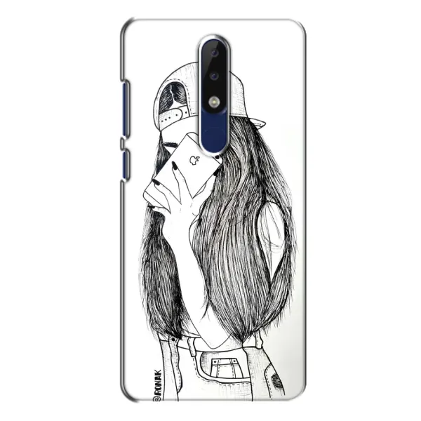 Чохол з принтом «Фото дівчини» для Nokia 5.1 Plus (X5)