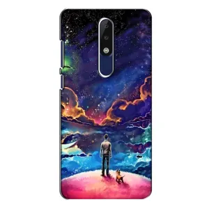 Космічні Чохли для Нокіа 5.1 Плюс (Х5) (VPrint) (Вид Галактики)