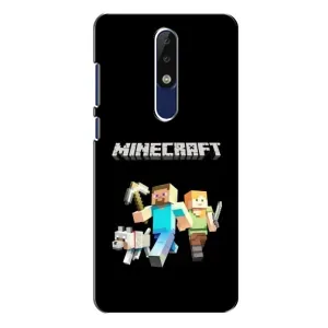 Чохол Майнкрафт на Nokia 5.1 Plus (X5) (AlphaPrint) Minecraft (герої Minecraft)