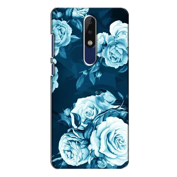 Чехол с принтом «Голубые Бутоны» для Nokia 5.1 Plus (X5)