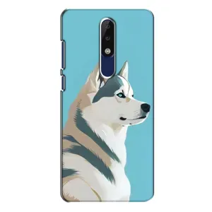 Чохол з Хаскі Nokia 5.1 Plus (X5) - (AlphaPrint) (Хаскі арт)