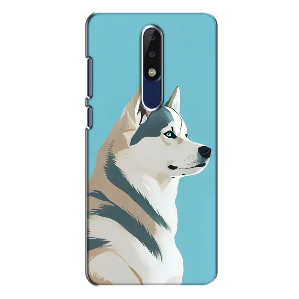 Чохол з принтом «Хаскі арт» для Nokia 5.1 Plus (X5)