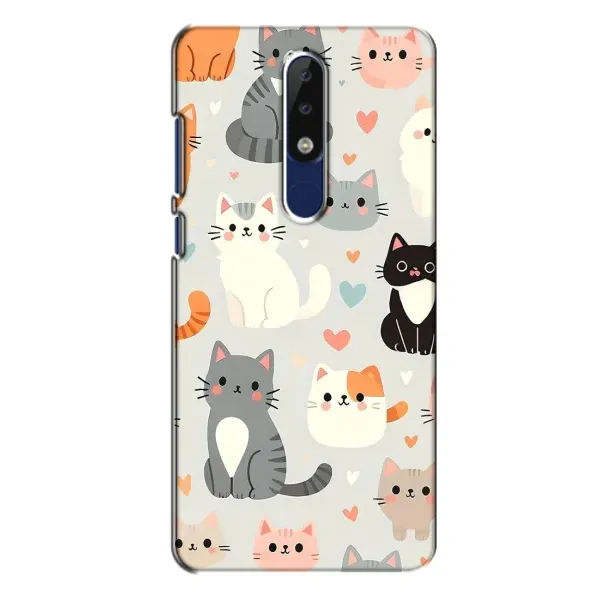 Чехол с принтом «Коллаж котов» для Nokia 5.1 Plus (X5)