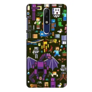 Чохол Майнкрафт на Nokia 5.1 Plus (X5) (AlphaPrint) Minecraft (Колаж Майнкрафт)