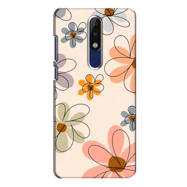 Чехол с принтом «Разноцветные цветы» для Nokia 5.1 Plus (X5)