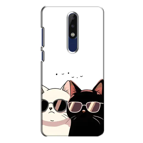 Чехол с принтом «Коты в очках» для Nokia 5.1 Plus (X5)