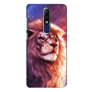 Чохол з картинкою ЛЕВ для Nokia 5.1 Plus (X5) (VPrint) (Красочний Лев)