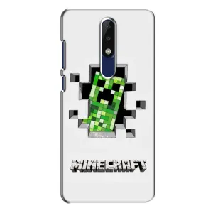 Чохол Майнкрафт на Nokia 5.1 Plus (X5) (AlphaPrint) Minecraft (кріпер Майнкрафт)