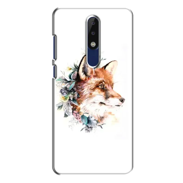 Чохол з принтом «Лиса в квітах» для Nokia 5.1 Plus (X5)