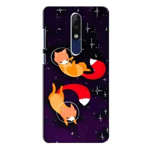 Чохли з картинкою Лисичка для Nokia 5.1 Plus (X5) (VPrint) (Лисички космонавти)