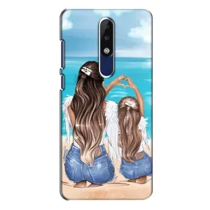 Чохол з друком для Nokia 5.1 Plus (X5) - (Мама з дитинкою) (AlphaPrint) (Мама з донькою)