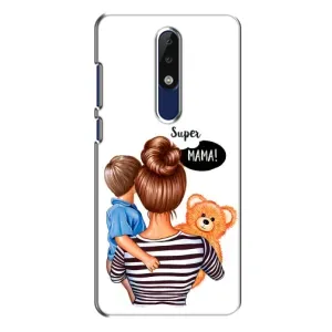 Чохол з друком для Nokia 5.1 Plus (X5) - (Мама з дитинкою) (AlphaPrint) (Мама з синочком)