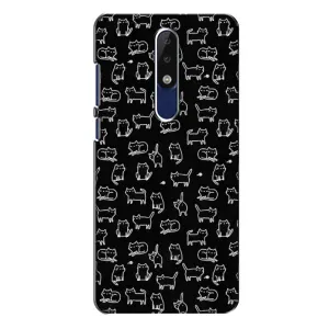 Чохол з принтом для Nokia 5.1 Plus (X5) (AlphaPrint) Модні коти (Маленькі котики)
