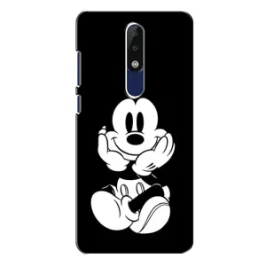 Міккі Маус чохол для Nokia 5.1 Plus (X5) (AlphaPrint - Мультяшні) (Маус на чорному)