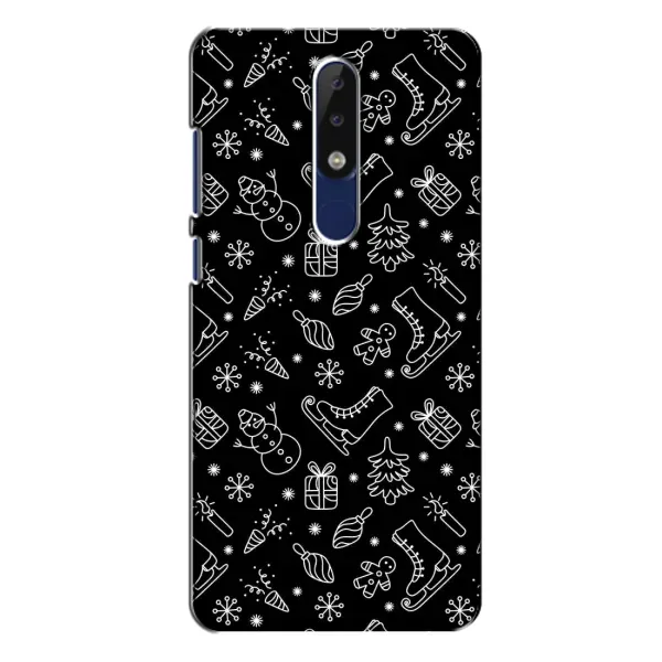 Чохол з принтом «Новорічний фон» для Nokia 5.1 Plus (X5)