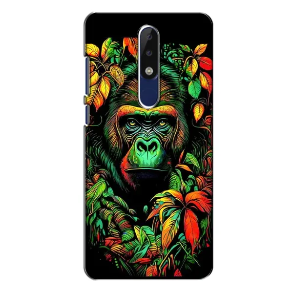 Чохол з принтом «Мавпа в квітах» для Nokia 5.1 Plus (X5)