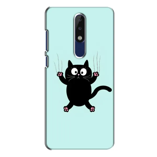 Чохол з принтом «Падаючий кіт» для Nokia 5.1 Plus (X5)