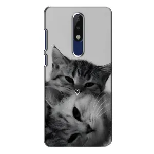 Чехол с принтом «Пара котов» для Nokia 5.1 Plus (X5)