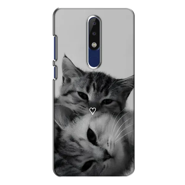 Чехол с принтом «Пара котов» для Nokia 5.1 Plus (X5)