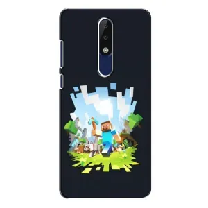 Чохол Майнкрафт на Nokia 5.1 Plus (X5) (AlphaPrint) Minecraft (персонажі Minecraft)