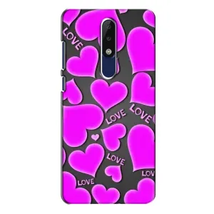Чехлы для любимой на Нокіа 5.1 Плюс (Х5) (VPrint) (Pink hearts)
