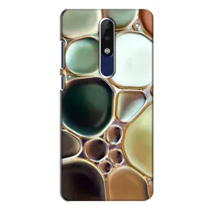 Мраморний чехол на Nokia 5.1 Plus (X5) (VPrint) (Радужний Мрамор)