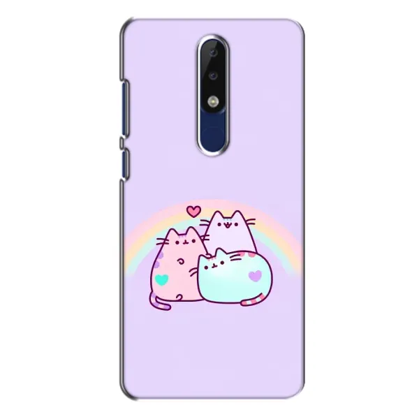 Чохол з принтом «Радужний котик» для Nokia 5.1 Plus (X5)